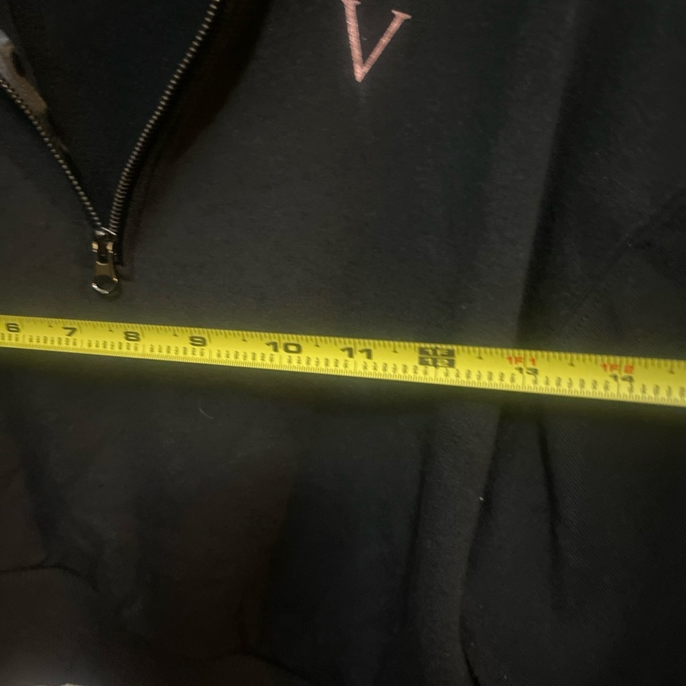 Victoria's Secret Black Quarter-Zip crop sweatshirt NWT - Picture 5 of 7